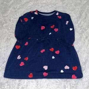 (3 for $10) carters navy red heart dress